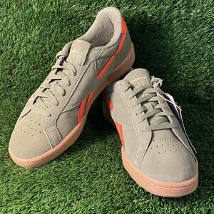 Reebok Club C Grounds UK Unisex Shoes Olive Green Orange Gum Sole Men's 10.5 New